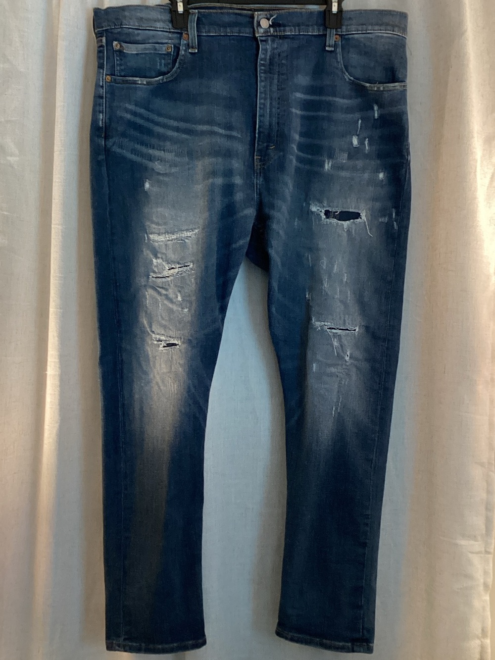 Levi's Men's Slim Straight Distressed Blue Jeans